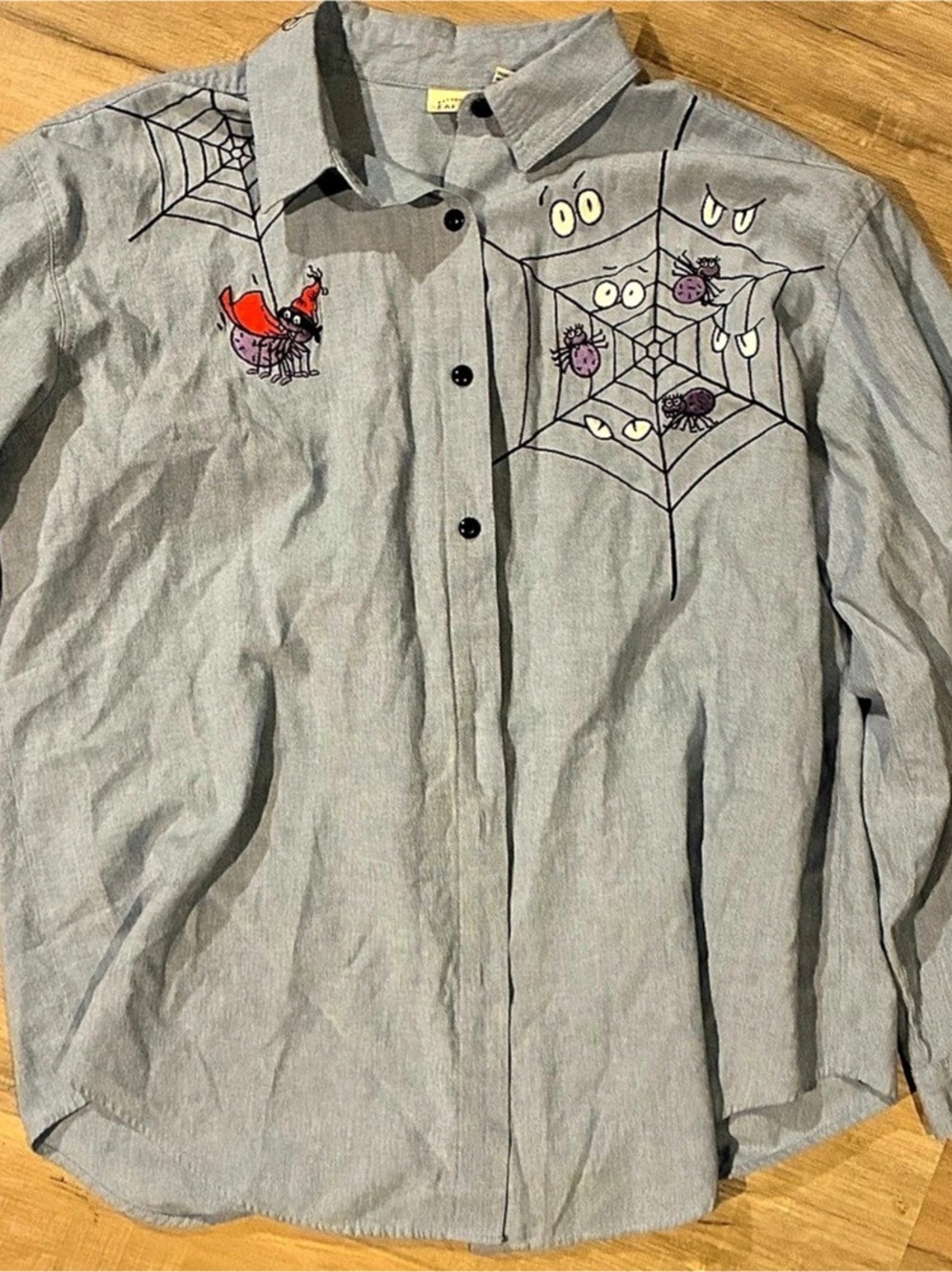 Vintage Falls Creek Early 90’s Embroidered Halloween Button Up Women’s Plus 18